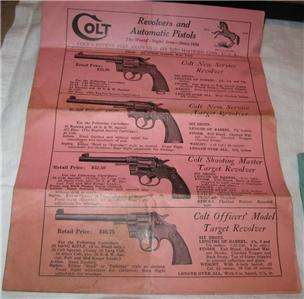 COLT .38 SPECIAL REVOLVER Empty Box + Catalog, Ads, Booklets POLICE 