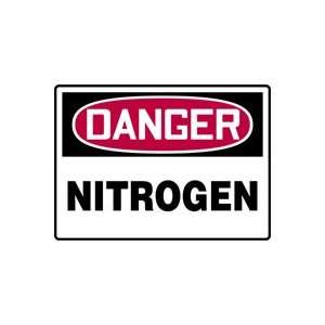    DANGER NITROGEN Sign   10 x 14 Dura Plastic