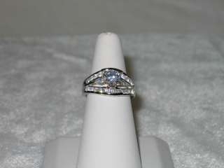 Sterling Silver 6mm Round CZ Prong Setting Ring  