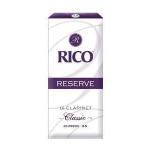  Rico Reserve Classic Bb Clarinet Reeds Box Of 25 Strength 