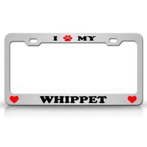 PAW MY WHIPPET Dog Pet Animal High Quality STEEL /METAL Auto License 