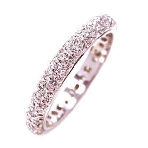   Diamond Pave Set Eternity 3.25m Ring Size 6.5 Ct.tw 1.25 Jewelry