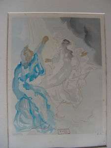 Original etching ? lithograph hand signed Salvador Dali  
