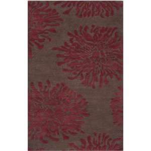   Red Flowers Contemporary 2 x 3 Rug (BST 539)