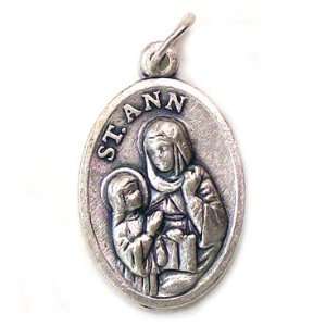  Saint Ann Oxidized Medal   MADE IN ITALY Jewelry