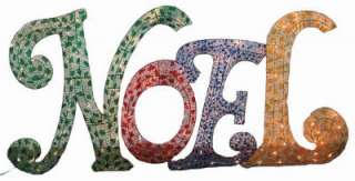 36H x 76L 2D Noel Mosaic Sign Indoor/Outdoor Use 100 Clear Mini 