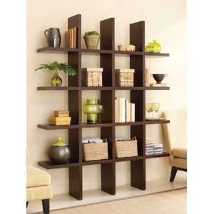   Tall Bookcase (Java) (79.25H x 63.25W x 11.5D) Furniture & Decor