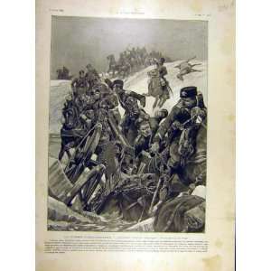  1904 War Russian Japanese Artillery Ice Army Print