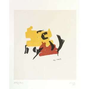   Henry Moore   24 x 30 inches   Two Forms in Red and Yellow Home