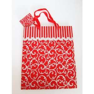   or Any Holiday Paper Gift Bags Red Color with Silver Glitter/Shimmer