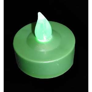  LED Battery Operated Green Tea Light Candle #ES60 764 
