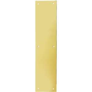  15 Commercial Push Plate In Polished Brass.