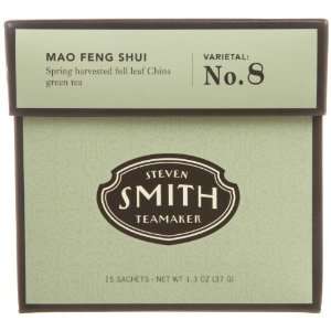 Smith Tea, Mao Feng Shui Green, 15 Count Grocery & Gourmet Food