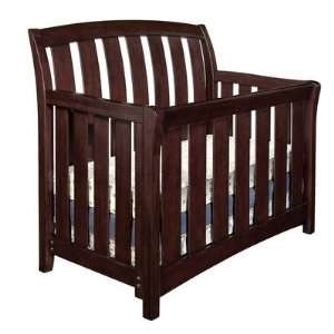  Brookline Convertible Crib with Guard Rail in Chocolate 