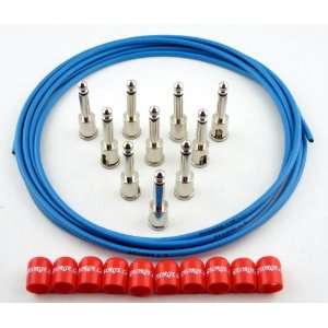  George Ls Blue Cable Kit Red Caps Musical Instruments
