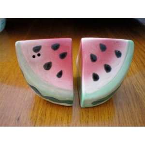  Watermelon Salt and Pepper Set    as shown Everything 