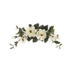  28 Wide Silk Thomas Magnolia Flower Swag  White (case of 