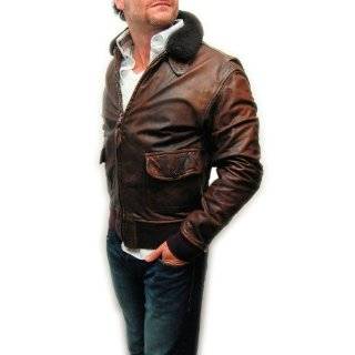   Ralph Lauren Mens Leather Fur Jacket Brown Vintage Bomber Coat Small