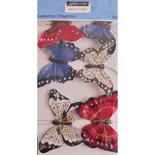   on Wire 9 Pce PINK & PURPLE Tones BUTTERFLIES Arts, Crafts & Sewing