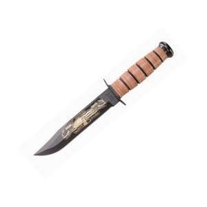   Inch Blade Leather Handle 1095 Carbon Steel