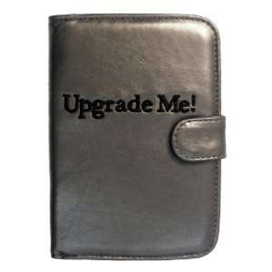 Trendy Deluxe Embroidered UPGRADE ME Silver Pewter Metallic Passport 
