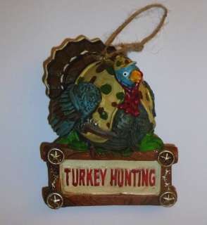 Turkey Hunting Colorful Resin Christmas Ornament  