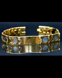 Golden Tungsten steel Bio Therapeutic Magnetic Bracelet  