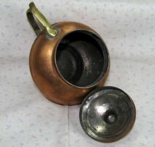 Old Copper on Tin with Brass Tea Pot  