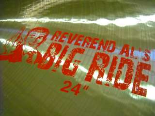 2012 PAISTE 24 REVEREND ALS BIG RIDE Alex Van Halen Signature 
