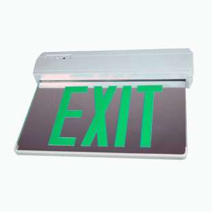   exit sign mirror face battery back up single face size 13 x 10 75 x 1
