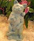 LOVE CAT Kitten STATUE Flower Cement OUTDOOR Garden 14