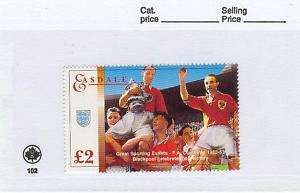 Sir Stanley Matthews £2 stamp, Blackpool FC 1953 FA Cup  