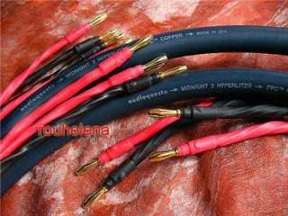 Audioquest Midnight 3 Hyperlitz speaker BI WIRE cables 2.5meter /8.2 
