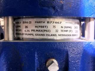 Berkeley Water Pump Vertical Multi Stage BVM4 20 New Surplus  