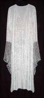 Sexy White Velvet Lace up Dress Angel Like Costume 2x  
