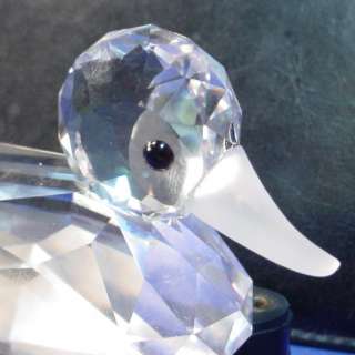 Swarovski Crystal Swimming Duck Figurine with Swan Mark  