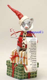 Lori Mitchell Santa Christmas Mouse Figurine  