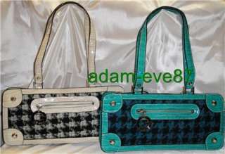 GUESS HOUNDSTOOTH PURSE~GREEN or IVORY~NWT~$70.00 RET  