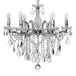 LIGHT SHOP Florence crystal six light chandelier chrome