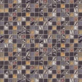 Jeffrey Court 12 In. X 12 In. Black/Gold Medley Mosaic Tile 99204 at 