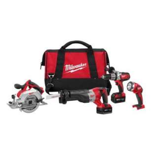   M18 Red Lithium 18 Volt 4 Tool Combo Kit 2690 24 