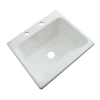   Drop In Acrylic 25x22x12 2 Hole Single Bowl Utility Sink in Ice Gray