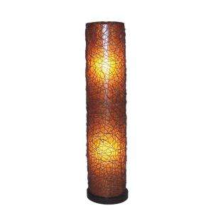   Round Floor Lamp with Natural Rattan Accent LM 640B 