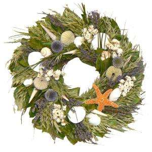 The Christmas Tree Company Seaside 16 in. Dried Floral and Seashell 