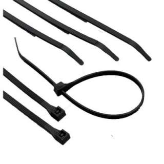 Commercial Electric 8 In. Double Locking Black UV Resistant Cable Ties 