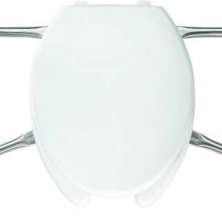 BEMIS Medic Aid STA TITE Elongated Open Front Toilet Seat in White 
