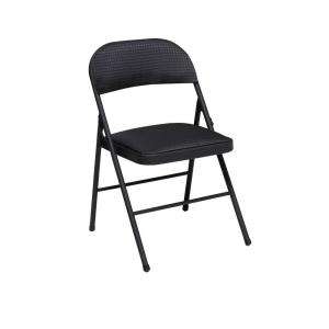 Cosco Fabric Seat and Back Folding Chair Black (4 Pack) 14995TMS4 at 