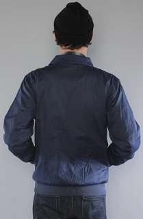 HUF The Waxed Canvas Bomber in Navy  Karmaloop   Global Concrete 