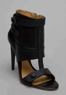 LAMB Rasta Open Toe Bootie in Black  