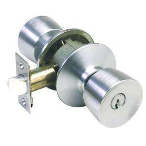 Schlage Bell Satin Chrome Keyed Entry Knob F51 BEL 626 at The Home 